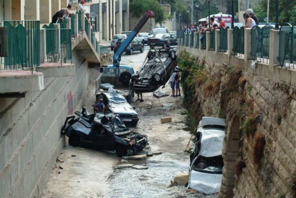 estragos da enchente em malta